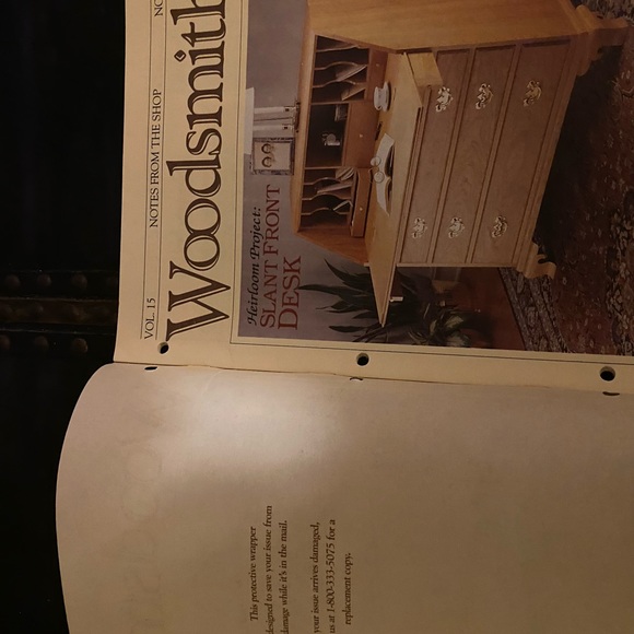 🎉5/$10🎉 Woodsmith magazine vol 15 number 86 April 1993 slant front desk - Picture 2 of 9